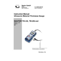 Sauter TB-US Ultrasonic Thickness Gauges - Operating Manual