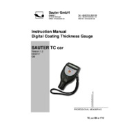 Sauter TC 1250.0.1FN-CAR Digital Coating Thickness Gauge - Instruction Manual