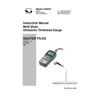 Sauter TN-EE Ultrasonic Thickness Gauges - Instruction Manual