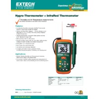 Extech RH101 Hygro Thermometer + Infrared Thermometer - Datasheet
