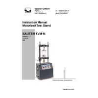 Sauter TVM-N Motorised Test Stands - Instruction Manual
