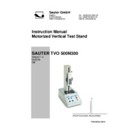 Sauter TVO 500N300 Premium Laboratory Test Stand - User Manual