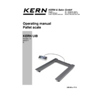 Kern UIB Pallet Scales with Steel Load Support - User Manual