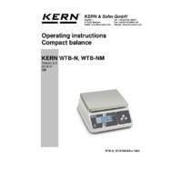 Kern WTB-N Food Weighing Bench Scales - Operating Instructions