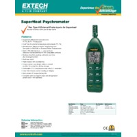 Extech RH350 SuperHeat Psychrometer - Datasheet