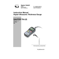 Sauter TN-US. Ultrasonic Thickness Gauges - Instruction Manual