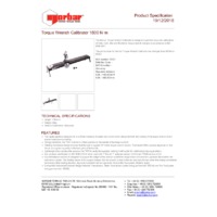 Norbar 60332 Manual Torque Wrench Calibrator - Product Specifications