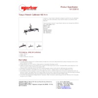 Norbar 60331 Manual Torque Wrench Calibrator - Product Specifications