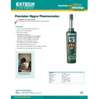 Extech RH490 Precision Hygro Thermometer - Datasheet