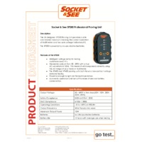 Socket & See SP200 Professional Proving Unit - Datasheet