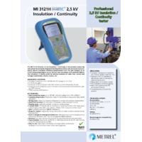 Metrel MI3121H SMARTEC® Insulation & Continuity Tester (2.5kV) - Datasheet