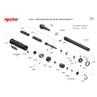 Norbar NORTORQUE® 60 Push-through Torque Wrench, Dual Scale - Exploded Drawing