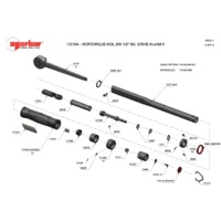 Norbar NORTORQUE® 200 Push-through Dual-scale Torque Wrench - Exploded Drawing