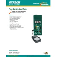 Extech 401025 Foot Candle/Lux Light Meter - Datasheet