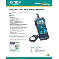 Extech 407026 Heavy Duty Light Meter with PC Interface - Datasheet