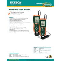 Extech HD450 Datalogging Heavy Duty Light Meter - Datasheet