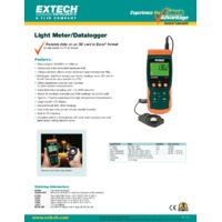 Extech SDL400 Light Meter/Datalogger - Datasheet