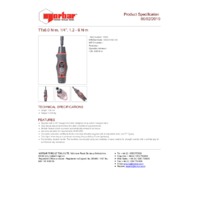 Norbar TTs6.0 Adjustable Torque Screwdriver - Product Specifications