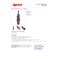 Norbar TTs13 Adjustable Torque Screwdriver - Product Specifications
