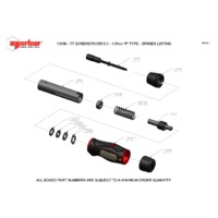 Norbar TTs1.5 Production ‘P-type’ Torque Screwdriver - Exploded Drawing