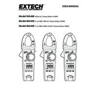 Extech MA445 True-RMS AC DC Clamp Meter with NCV & Type K Temperature - User Manual