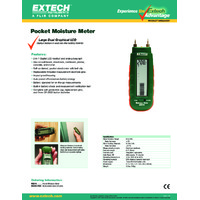 Extech MO210 Pocket Moisture Meter - Datasheet