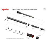 Norbar TTi50 Ratchet Adjustable N.m Scale Torque Wrench (NOR-13843) - Exploded Drawing