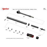 Norbar TTi35 Ratchet Adjustable lbf.ft Torque Wrench (NOR-13846) - Exploded Drawing
