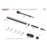 Norbar TTi35 Ratchet Adjustable lbf.ft Torque Wrench (NOR-13845) - Exploded Drawing