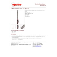 Norbar TTfth50 Female Torque Handle Adjustable N.m Torque Wrench (NOR-13848) - Product Specifications