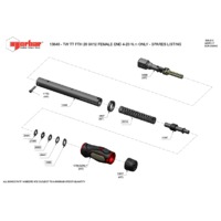 Norbar TTfth20 Female Torque Handle Adjustable N.m Torque Wrench (NOR-13840) - Exploded Drawing