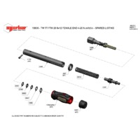 Norbar TTfth20 Female Torque Handle Adjustable Dual Scale Torque Wrench (NOR-13839) - Exploded Drawing