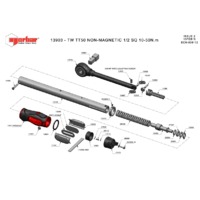 Norbar TTi50 Non-Magnetic Dual Scale Torque Wrench (NOR-13903) - Exploded Drawing