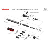 Norbar TTi20 Non-Magnetic Dual Scale Torque Wrench (NOR-13901) - Exploded Drawing