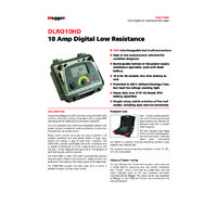 Megger DLRO10HD Digital Low Resistance Ohmmeter - Datasheet