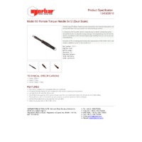Norbar NORTORQUE 60, 9 x 12mm, Dual Scale Adjustable Female Handle Torque Wrench - Product Specifications