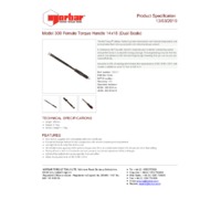 Norbar NORTORQUE 300, 14 x 18mm, Dual Scale Adjustable Female Handle Torque Wrench - Product Specifications