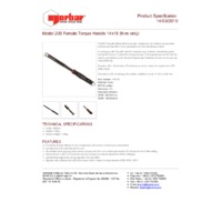 Norbar NORTORQUE N.m Scale Adjustable Female Handle Torque Wrench (NOR-130136) - Product Specifications