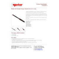 Norbar NORTORQUE N.m Scale Adjustable Female Handle Torque Wrench (NOR-130135) - Product Specifications