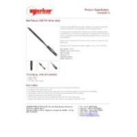 Norbar NORTORQUE 300 N.m Scale Adjustable Spigot Handle Torque Wrench - Product Specifications