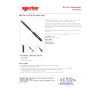 Norbar NORTORQUE 200 N.m Scale Adjustable Spigot Handle Torque Wrench - Product Specifications