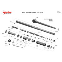Norbar Professional 400 Industrial 'Mushroom Head' Ratchet Torque Wrenches – Exploded Drawing