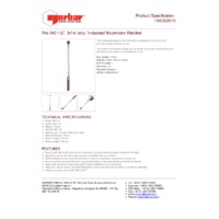 Norbar Pro 340 lbf.in Scale Industrial 'Mushroom Head' Ratchet Torque Wrench - Product Specifications