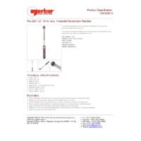 Norbar Pro 200 lbf.in Scale Industrial 'Mushroom Head' Ratchet Torque Wrench - Product Specifications