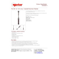Norbar Pro 100 lbf.in Scale Industrial 'Mushroom Head' Ratchet Torque Wrench - Product Specifications