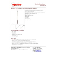 Norbar Pro 340 lbf.ft Scale Industrial 'Mushroom Head' Ratchet Torque Wrench - Product Specifications