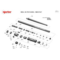 Norbar Pro 300 Adjustable 16mm Spigot Torque Wrench - Exploded Drawing