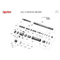 Norbar Pro 100 Adjustable 16mm Spigot Torque Wrench - Exploded Drawing
