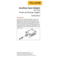 Fluke 173X Three-Phase Power Logger Auxillary Input Adapter - Instruction Sheet