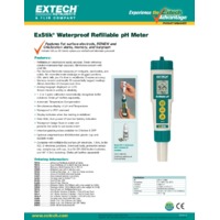 Extech PH110 Refillable pH Meter - Datasheet